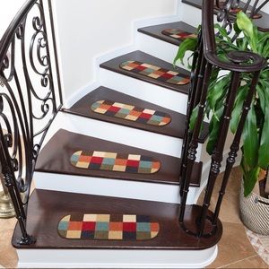 Non Slip Carpet Stair Treads 8.5"x26" Set of 7